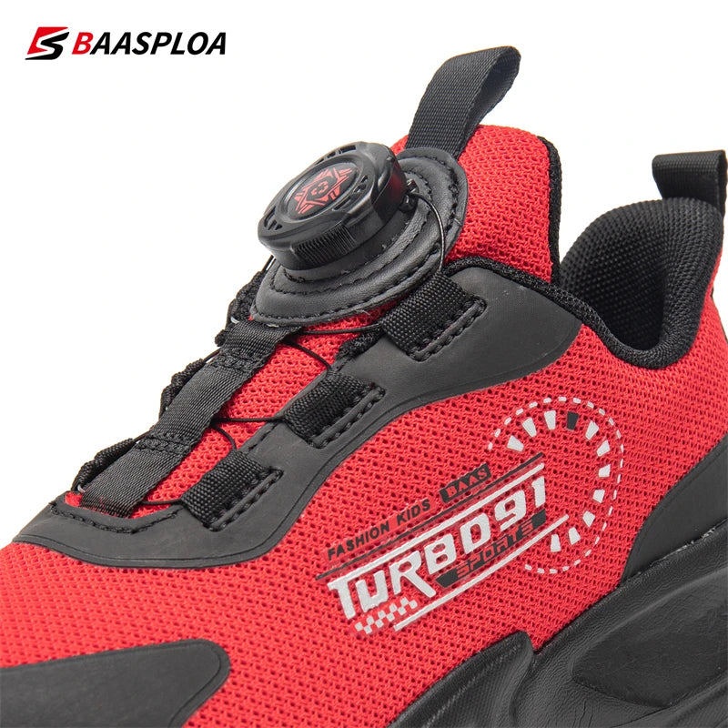 Baasploa Children Walking Shoes New Casual Mesh Lightweight Breathable Sneakers ﻿Kids Outdoor Fashion Non-slip Running Shoes
