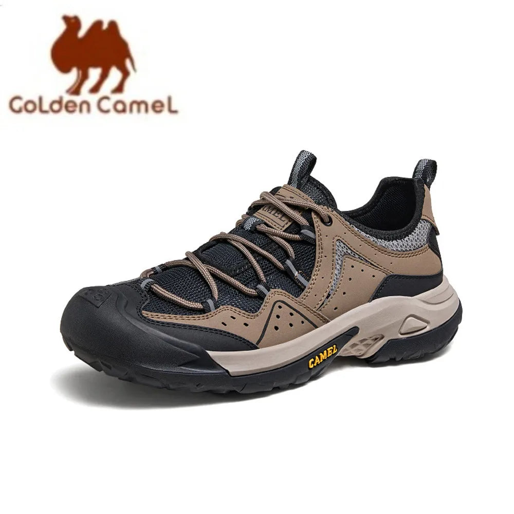 GOLDEN CAMEL Outdoor Hiking Shoes Leisure Lightweight Men's Mesh Breathable Hollow Sports Shoes for Men Trekking Shoe 2024 New