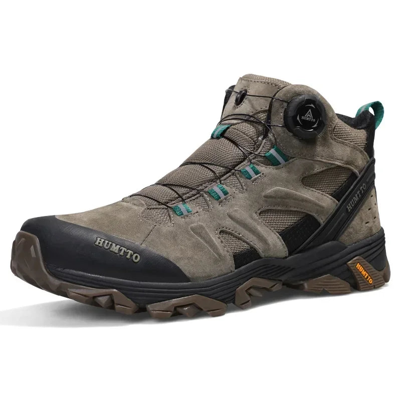 HUMTTO Breathable Trekking Boots Genuine Leather Hiking Shoes for Men Outdoor Men's Sports Shoes Non-slip Winter Safety Sneakers