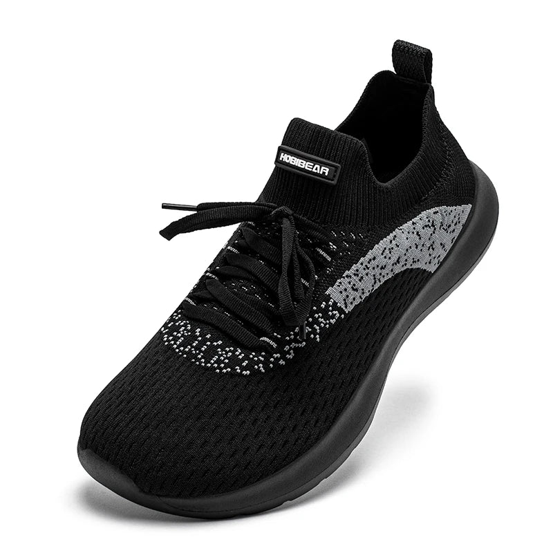 HOBIBEAR Wide Toe Running Shoes Men Woman Comfortable Travel Sneakers Breathable Lace-Up Non Slip Walking Shoes