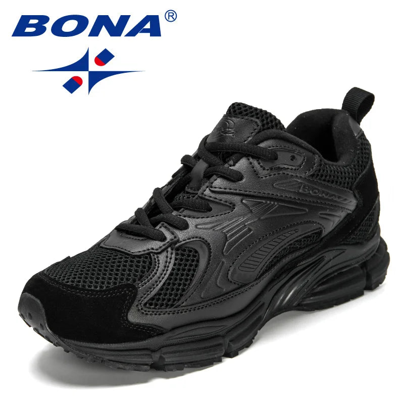 BONA New Arrival Outdoor Walking Comfortable Sneakers Lace Up Athletic Shoes For Men Popular Style Men Running Shoes