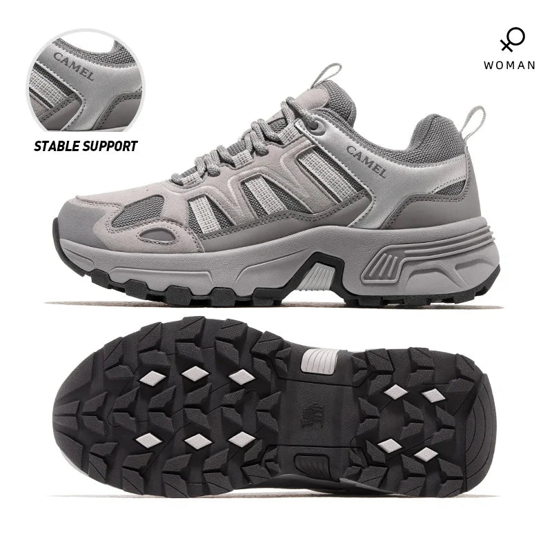 GOLDEN CMAEL Mesh Hiking Shoes Men Women Sneakers Breathable Non-slip Sports Running Trekking Shoes for Men Summer 2025 New
