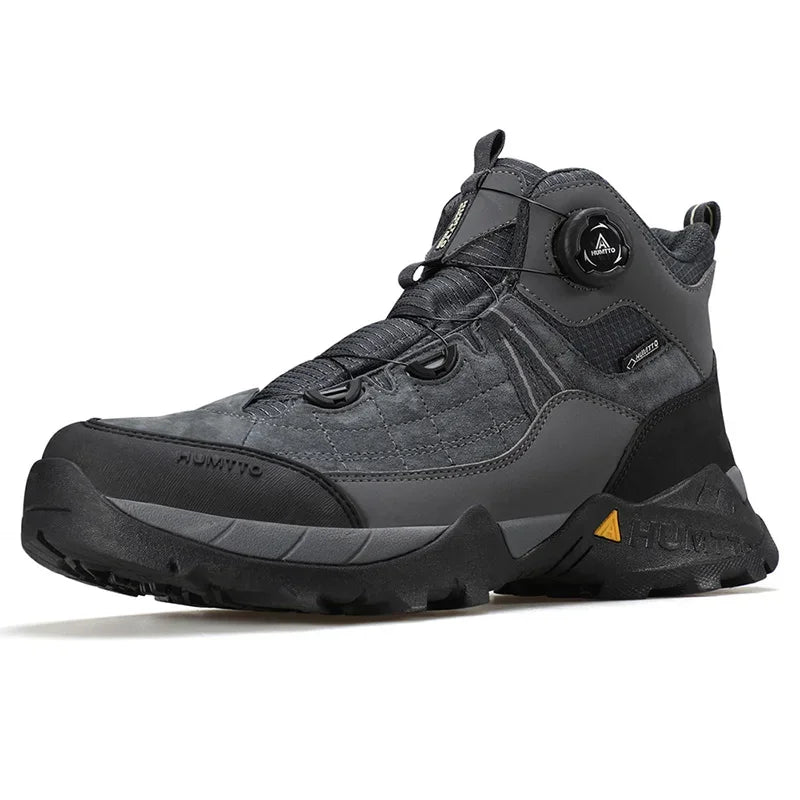 HUMTTO Breathable Trekking Boots Genuine Leather Hiking Shoes for Men Outdoor Men's Sports Shoes Non-slip Winter Safety Sneakers