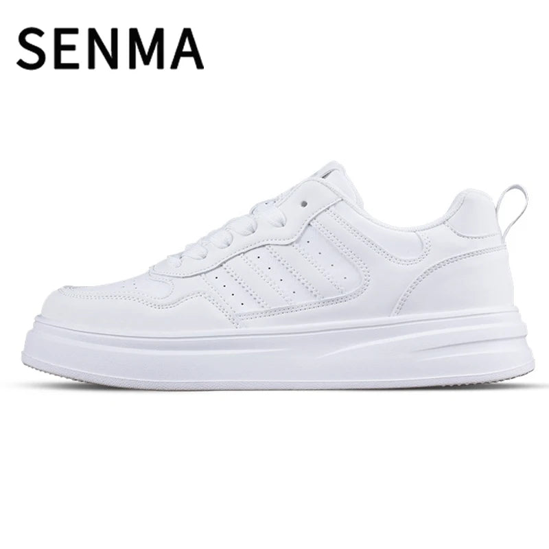 SENMA Unisex Casual Sneakers Skate Shoes Men's / Women's Sneakers Student Thick-soled Sports Casual Shoes Men White Sneakers