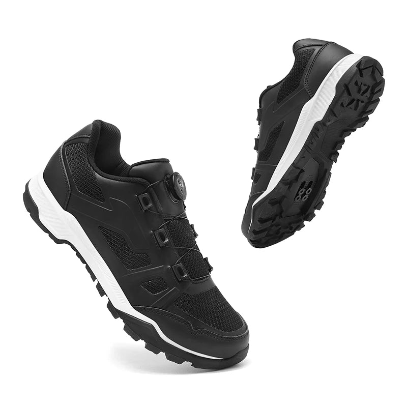 Cycling Shoes Man Mtb Cycling Sneaker Flat Pedal Bicycle Shoes Cleat Shoes Bicycle Mountain Bike Shoe Racing Lock Footwear Black