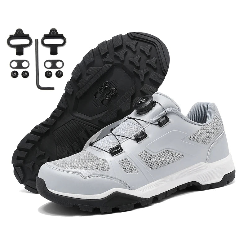 Cycling Shoes Man Mtb Cycling Sneaker Flat Pedal Bicycle Shoes Cleat Shoes Bicycle Mountain Bike Shoe Racing Lock Footwear Black