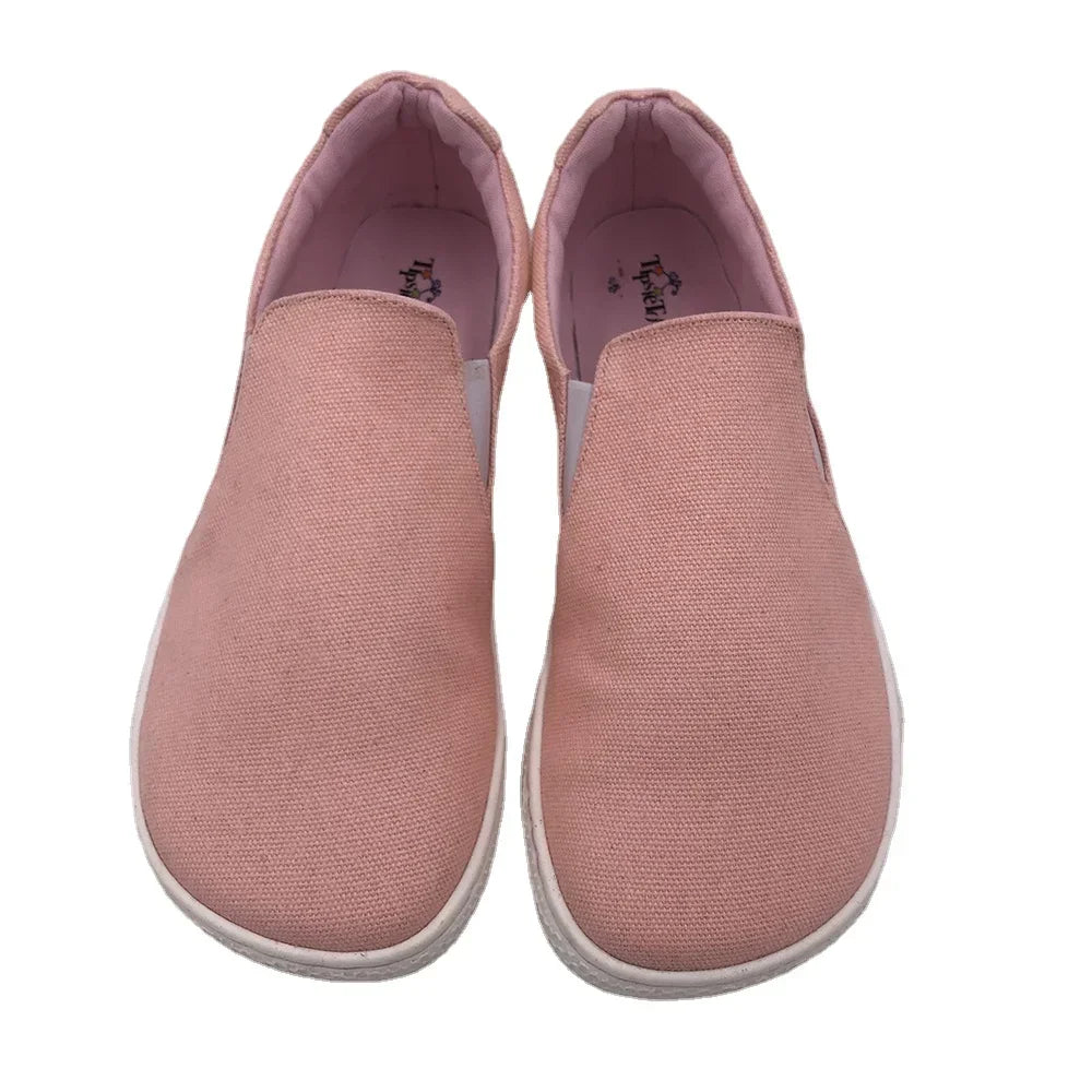 Tipsietoes 2025 Spring Barefoot Canvas For Women With New Flat Soft Zero Drop Sole Wider Toe Box Light Weight Minimalist