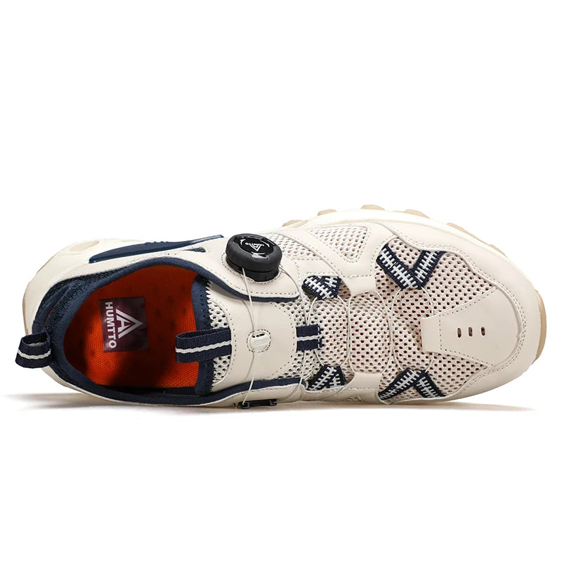 HUMTTO Chaussures de sport d'extérieur pour hommes, chaussures de randonnée antidérapantes, baskets de marche à séchage rapide pour hommes, baskets de trekking respirantes