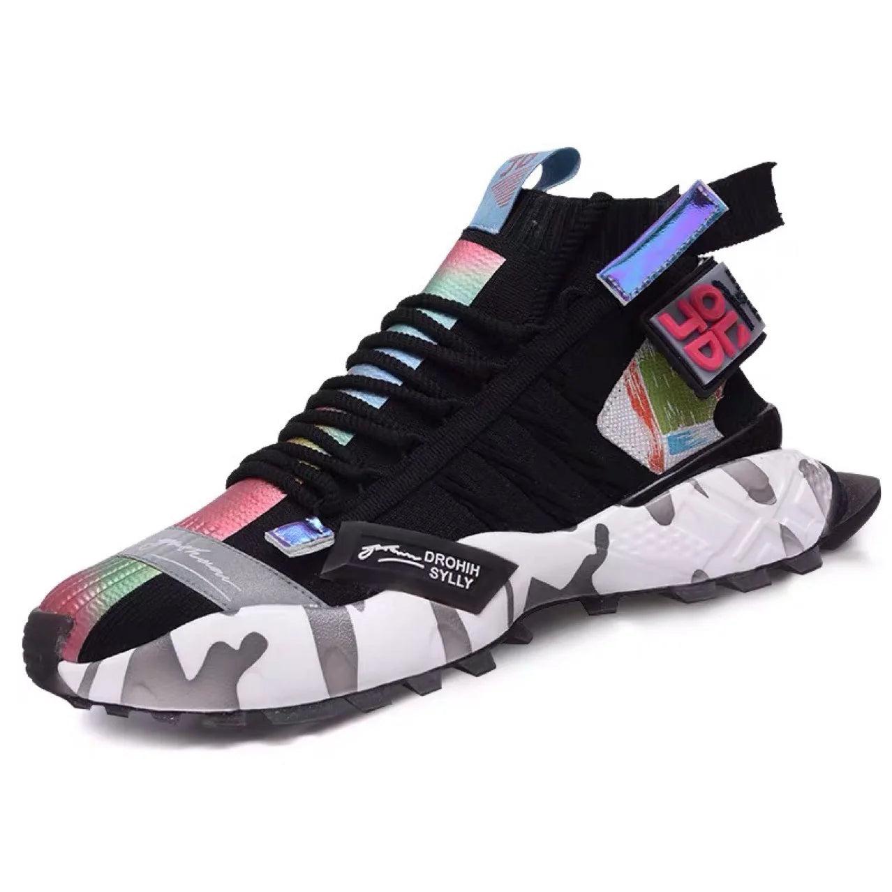 Fujin Genuines Quality Men Women Sneakers Platform Breathable Comfortable Women Shoes Chunky Ins Style Knitting Sock Shoes