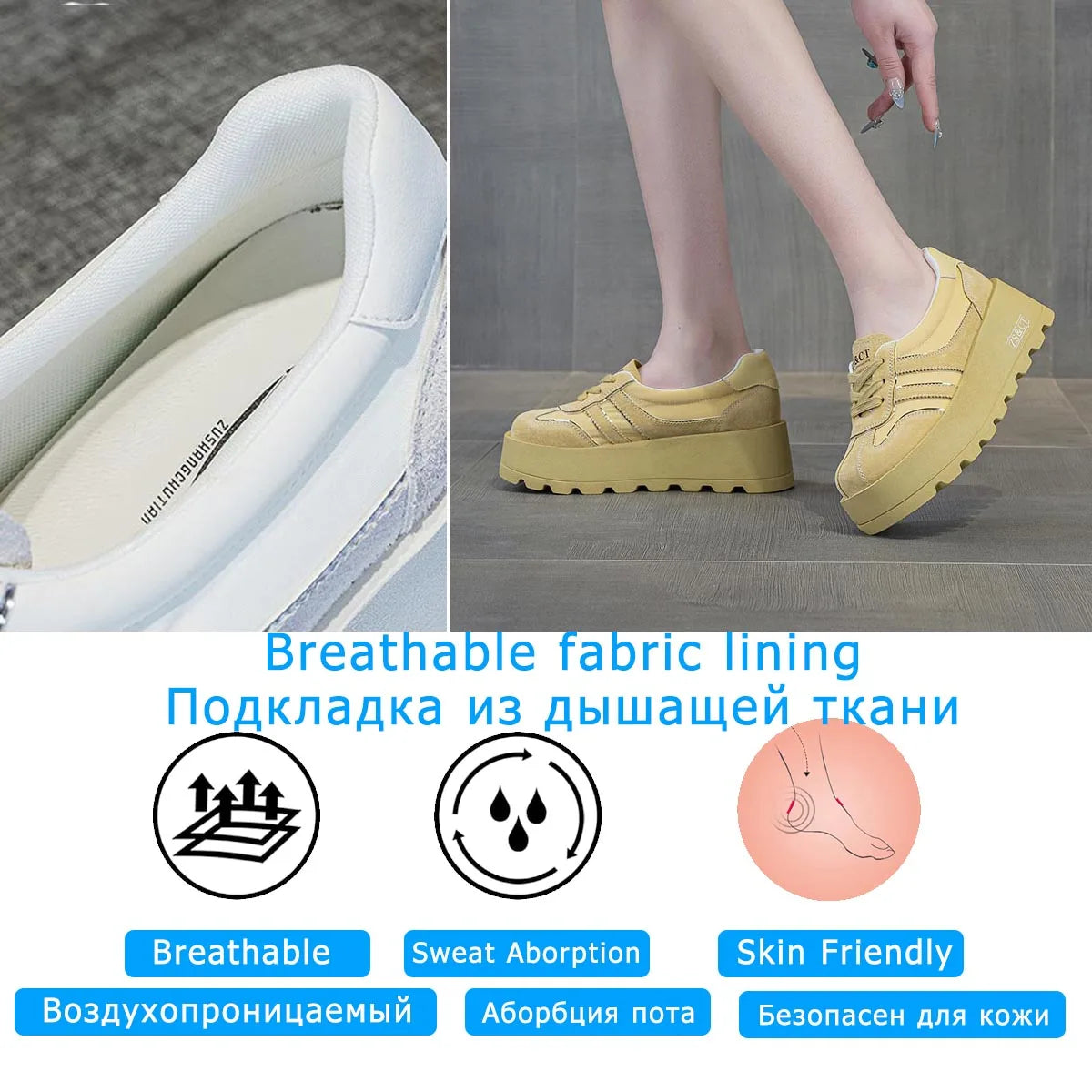 Fujin 6cm 2025 Suede Cow Genuine Leather Booties Autumn Spring Combat Shoes Women Platform Wedge Flats Ladies Ankle Booties