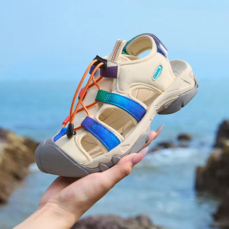 GOLDEN CAMEL Wading Shoes Baotou Sandals Outdoor Non-slip Wear-resistant Casual Beach Shoes for Women Summer River Tracing shoes