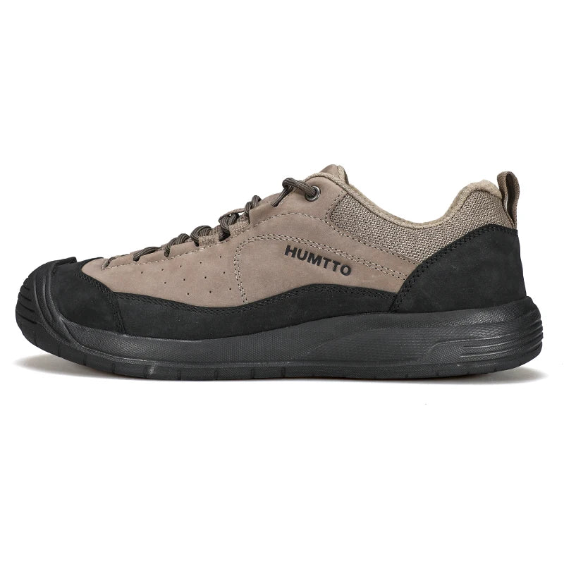 Chaussures de randonnée en cuir HUMTTO antidérapantes pour hommes, baskets de sport de sécurité pour l'extérieur, bottes de trekking respirantes pour hommes