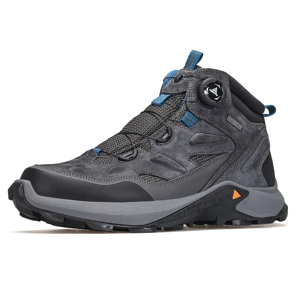 HUMTTO Breathable Trekking Boots Genuine Leather Hiking Shoes for Men Outdoor Men's Sports Shoes Non-slip Winter Safety Sneakers