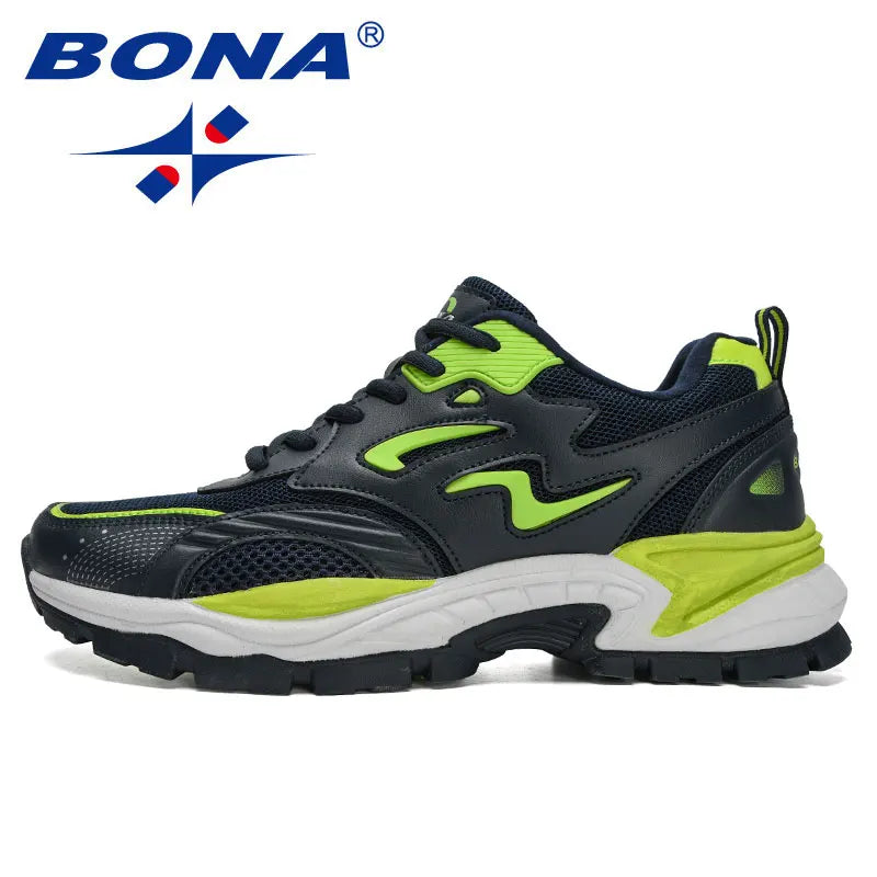 Bona new men's hiking shoes, comfortable walking shoes, anti slip and wear-resistant shoes