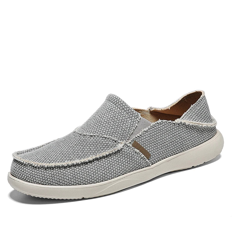 Chaussures décontractées confortables et légères pour hommes, nouvelle collection printemps-été, en toile, à enfiler, de marque, à la mode, mocassins plats