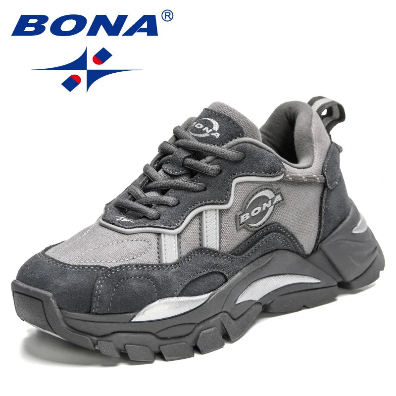 BONA 2023 New Designers Sneakers Man Classic Fashion Comfortable Walking Shoes For Men Breathable  Comfy Classics Running Shoes
