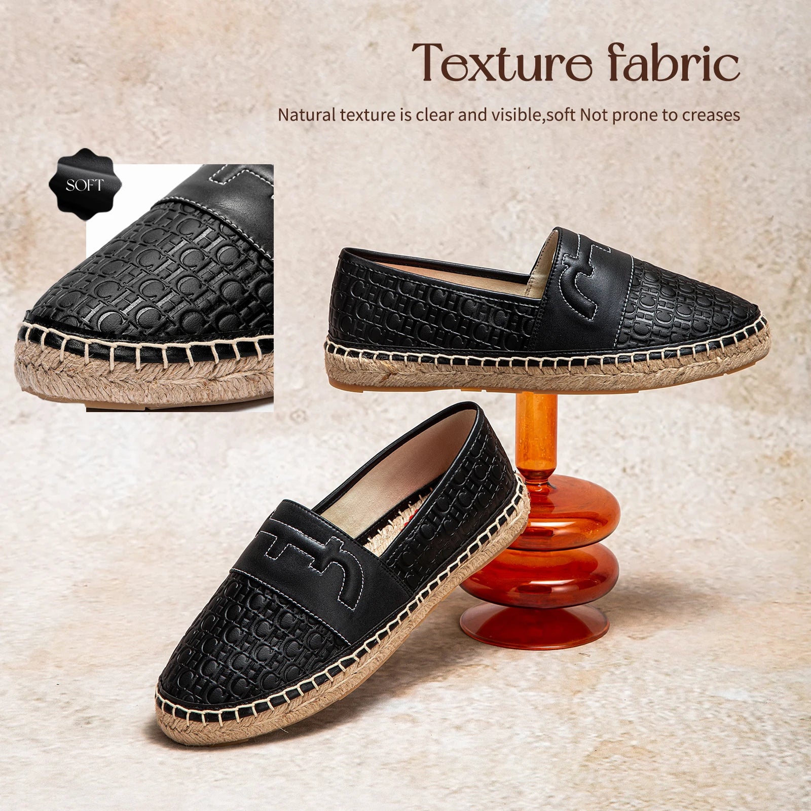 Women's Shoes 2025 Luxury Brand New Loafers Straw Shoes Flat Casual Shoes Black Brown Leather Woman Shoes