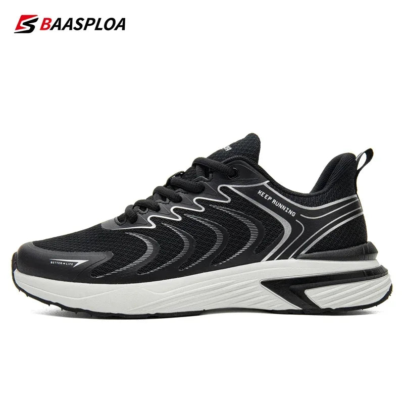Baasploa New Men's Sports Running Shoes Lightweight Mesh Breathable Sport Shoes Fashion Comfort Casual Sneakers Non-slip
