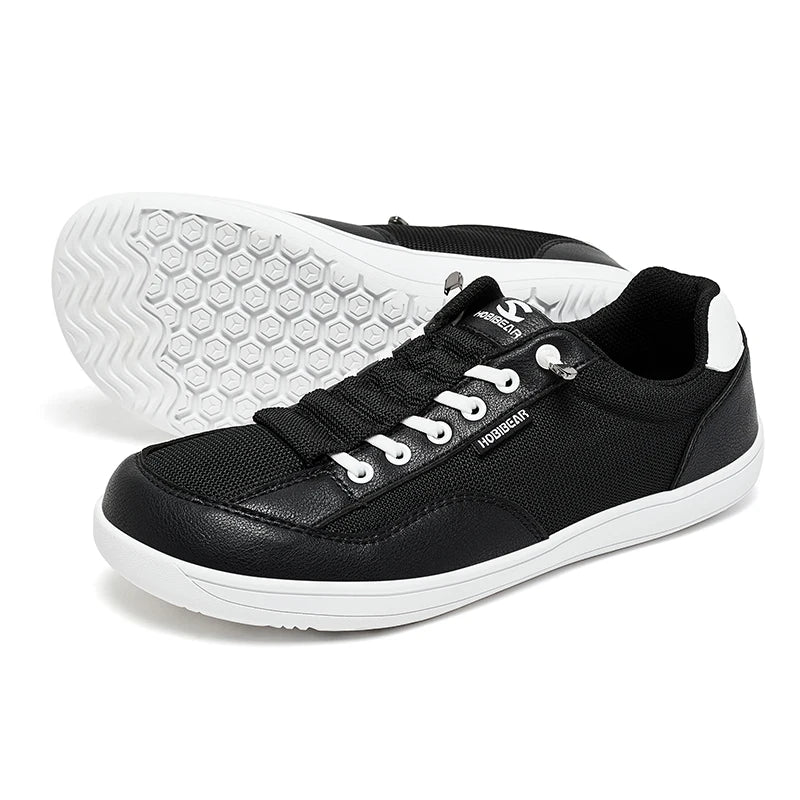 HOBIBEAR Wide-Toe-Box Barefoot Shoes Womens Mens Zero Drop Slip On Sneakers Minimalist Walking Shoes