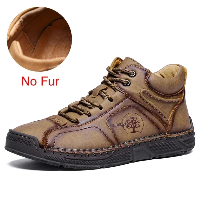 DEKABR Brand Handmade Boots For Men High Top Casual Shoes Autumn Winter Man Trend Boots Men British Style Snow Boots Footwear