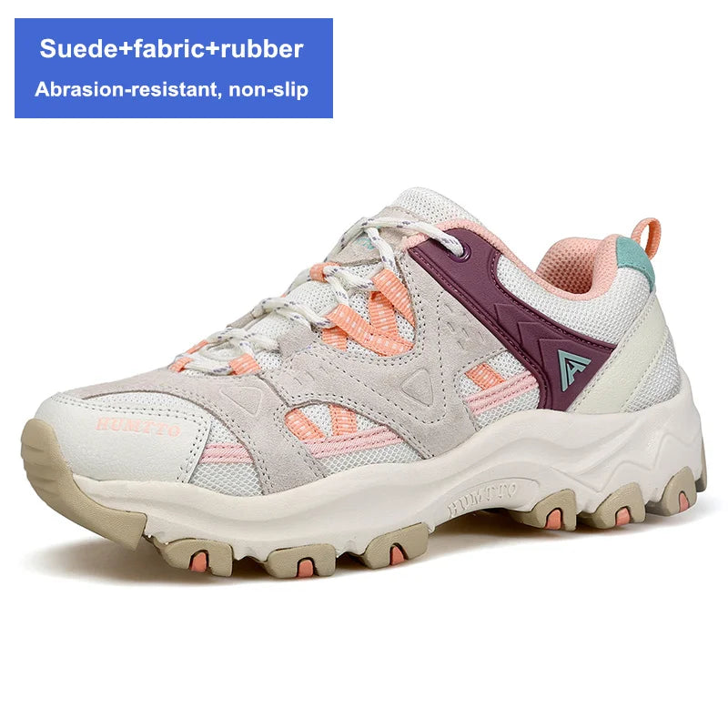 HUMTTO Waterproof Shoes for Women Outdoor Womens Hiking Shoes Luxury Designer Breathable Sports Trekking Climbing Sneakers Woman
