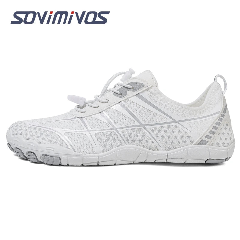 SOVIMIVOS Unisex Barefoot Shoes for Men Women Wide Toe Beach Walking Sneakers Zero Drop Outdoor Elastic Band Running Shoes