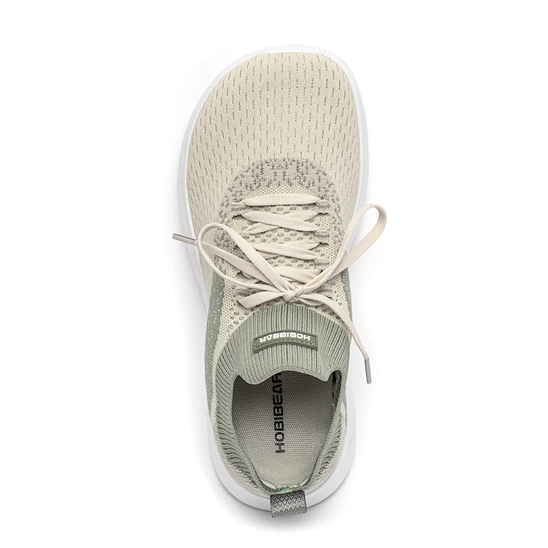 HOBIBEAR Wide Toe Running Shoes Men Woman Comfortable Travel Sneakers Breathable Lace-Up Non Slip Walking Shoes