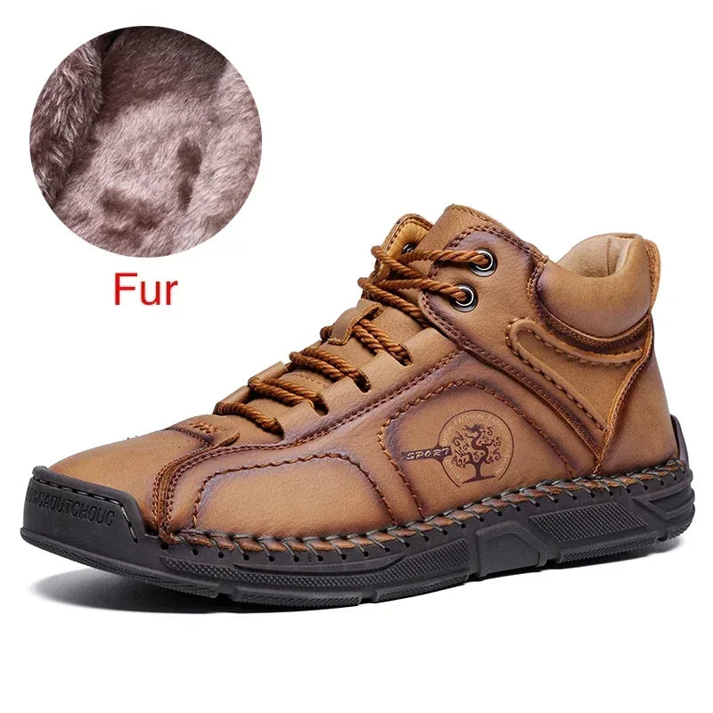 DEKABR Brand Handmade Boots For Men High Top Casual Shoes Autumn Winter Man Trend Boots Men British Style Snow Boots Footwear
