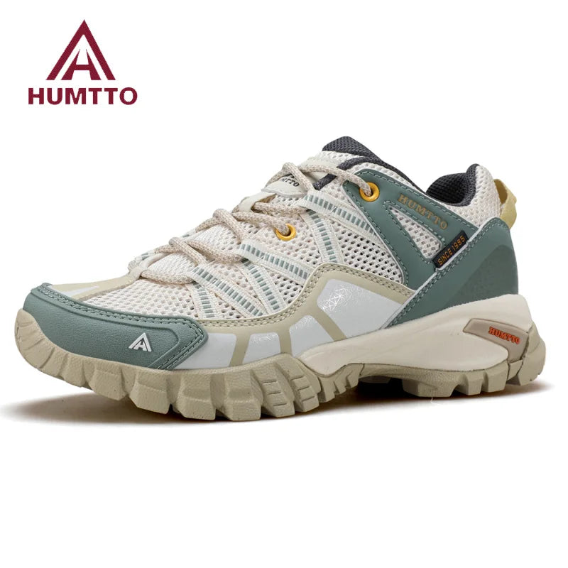 HUMTTO Women's Sports Shoes Summer Breathable Hiking Shoes Non-slip Luxury Designer Outdoor Rubber Trekking Sneakers for Women