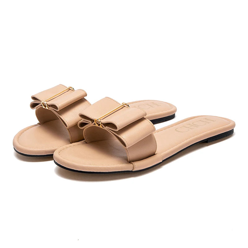 Slippers high quality PU flat women's shoes red shoes luxury brand new listing