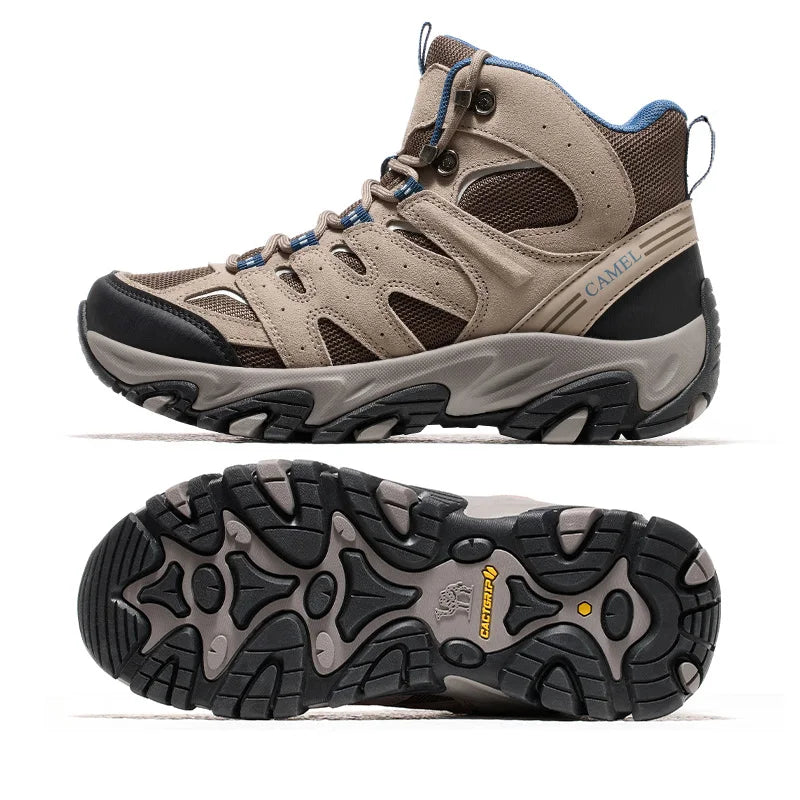 GOLDEN CAMEL Outdoor Hiking Boots Men Women's Winter Shoes Waterproof Non-slip Shock-absorbing High-top Hiking Shoes for Men