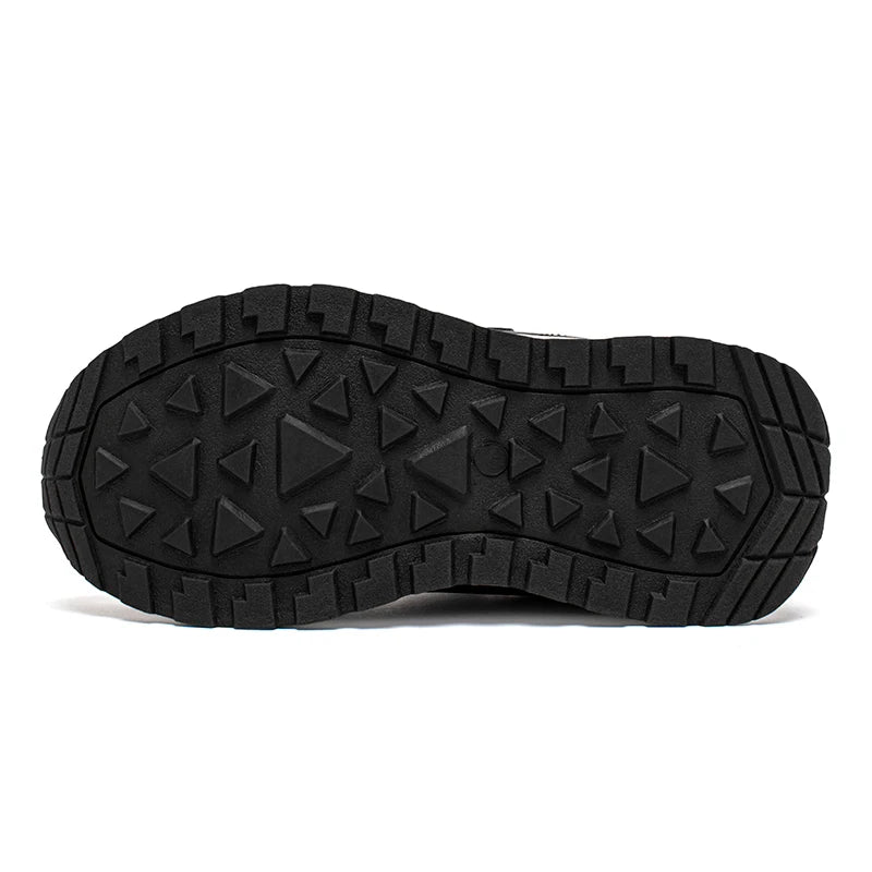 HOBIBEAR Kids Running Shoes Boys Girls Non Slip Casual Sneaker Hook Loop Artificial Leather Walking Shoes