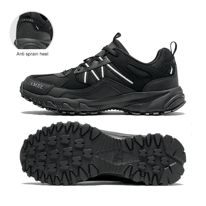 GOLDEN CMAEL Hiking Shoes Men Waterproof Non-slip Trail Sports Running Male Sneakers Wear-resistant Trekking Shoes for Men 2023