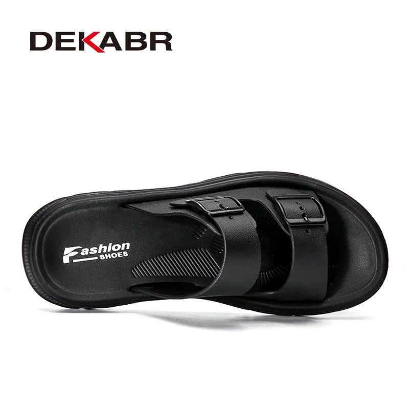 DEKABR Men Lightweight Slippers Fashion Flip Flops Summer Sandals Men High Quality Non-Slip Casual Shoes Outdoor Walking Shoes