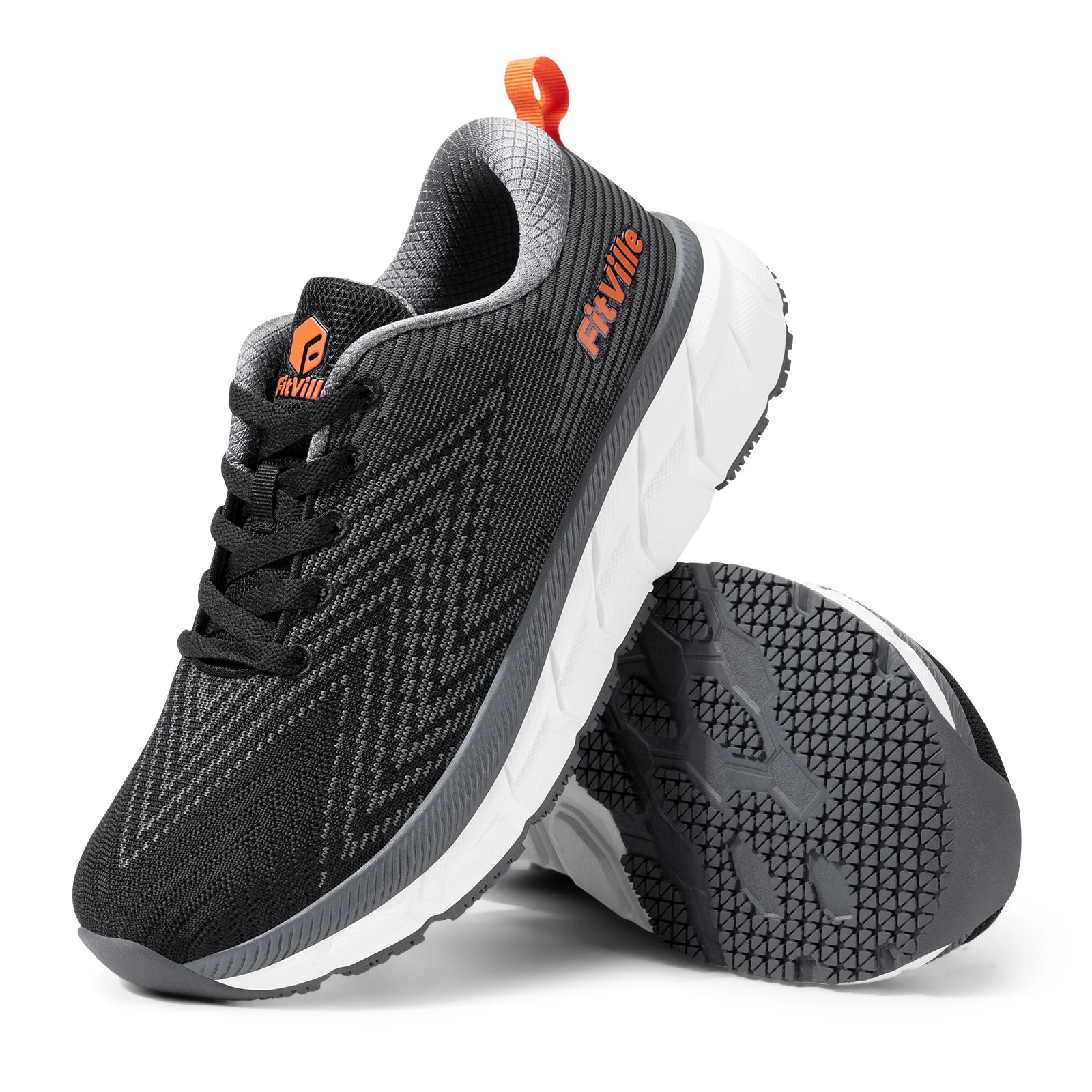 Wide Toe Box Men'S Shoes Cushioned Extra Wide Width Non Slip Running Shoe Comfortable Lightweight Sneakers For Fat Feet