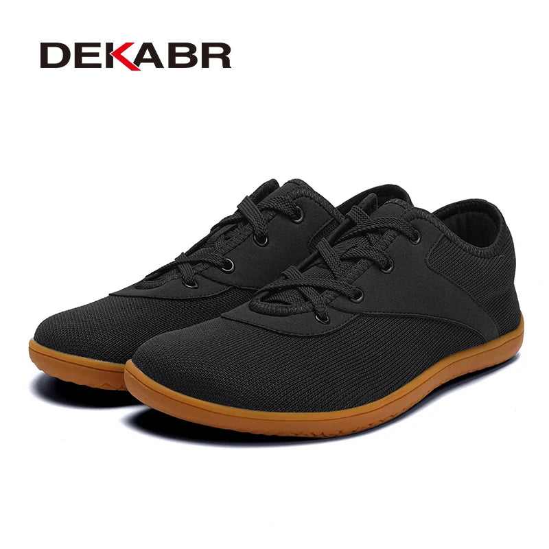 DEKABR New Couple Shoes New Style Flying Weaving Breathable Basic Lace Up Pedaling Lazy Summer Casual Sneakers