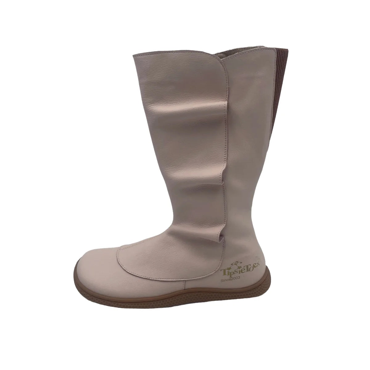 Tipsietoes Barefoot Genuine Leather Winter High Boots With Fur Linning Inside Women Zero Drop Sole Light Weight Wider Toe Box