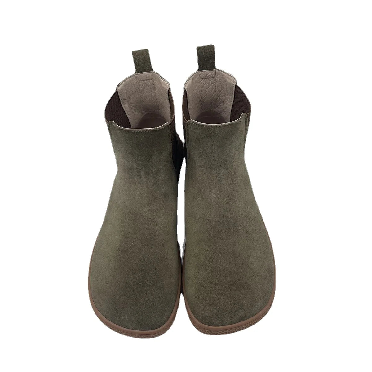 Tipsietoes Chelsea Barefoot Spring Autumn Genuine Cow Suede Waterproof Leather Boots With Leather Linning Inside For Women