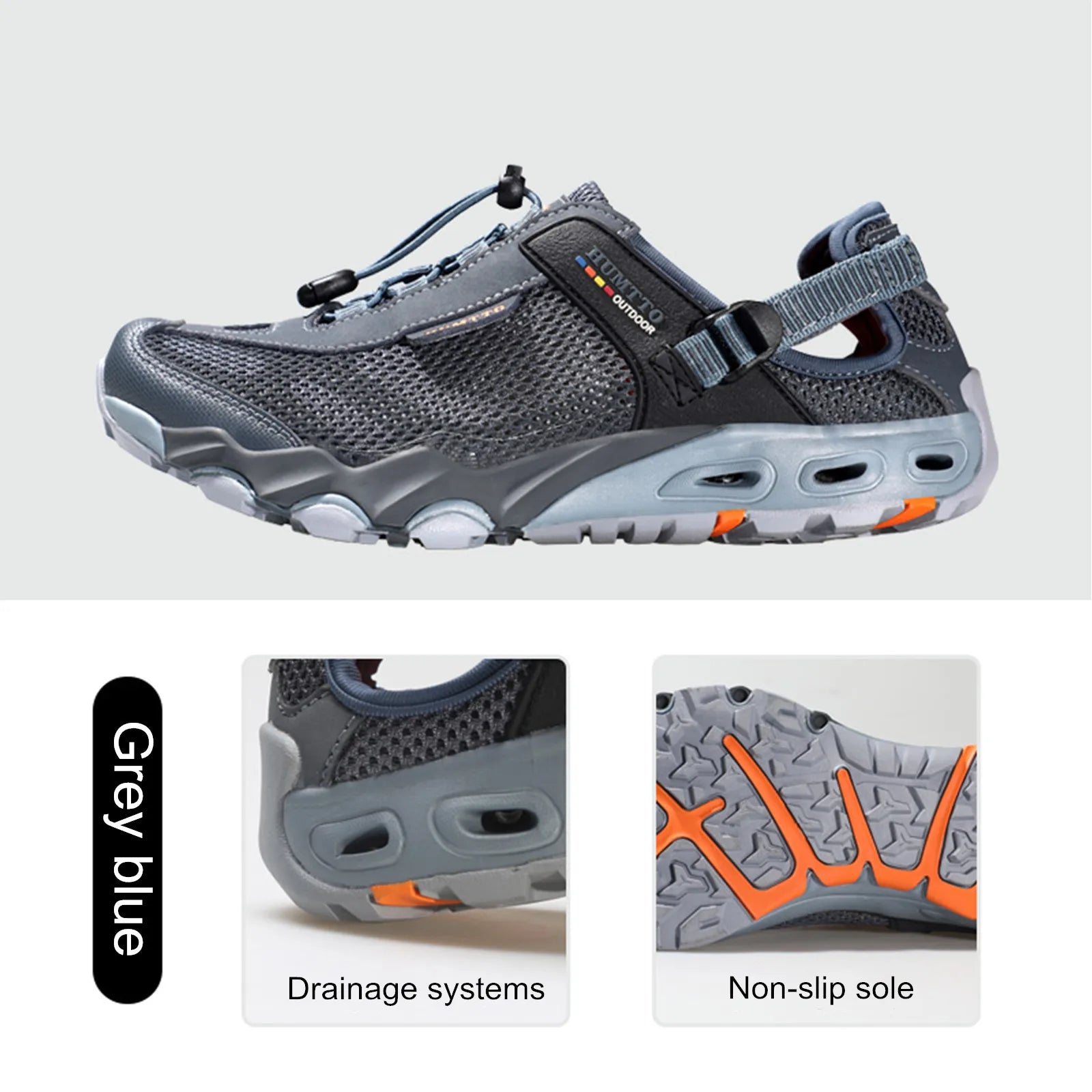 HUMTTO New Big Size Water Shoes for Men Summer Outdoor Hiking Shoes Breathable Trekking Aqua Fishing Beach Sandals Sneakers Mens