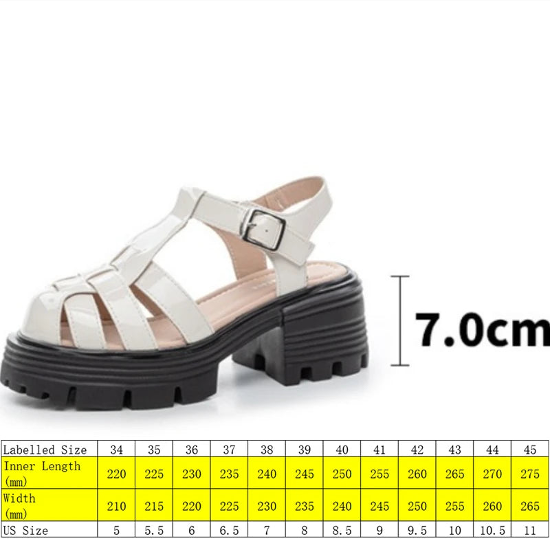 Fujin 7cm Patent Synthetic Microfiber Leather Chunky Sneakers Slippers Platform Wedge Sandals Slipper Flats Pumps Women Shoes