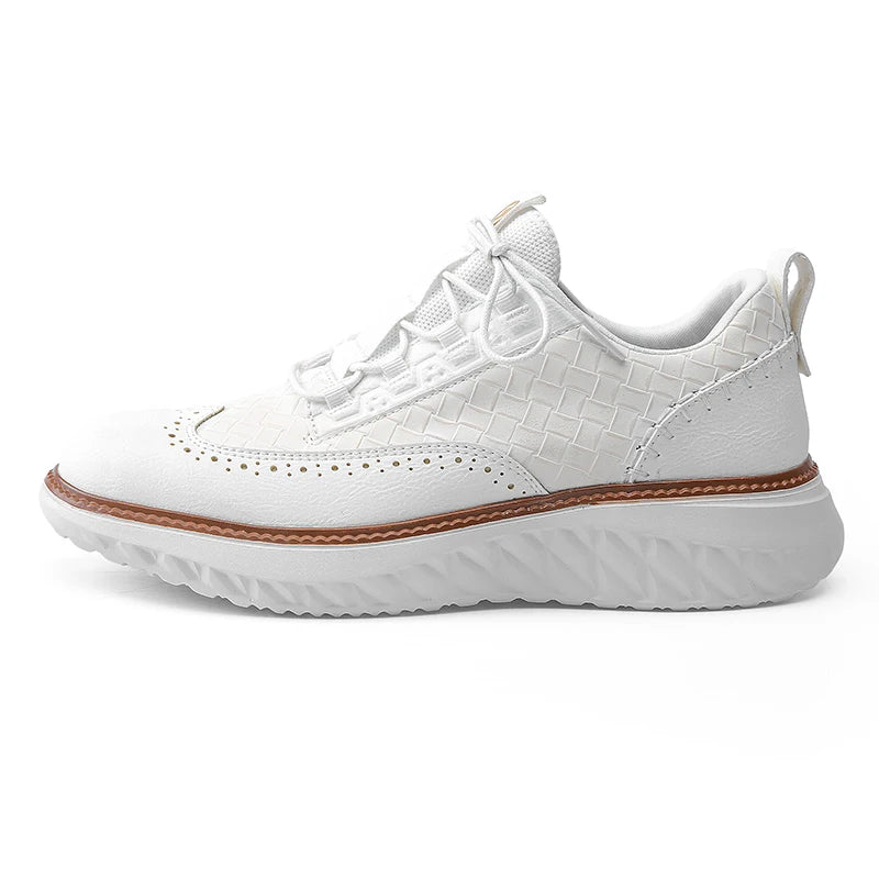 Plus Big Size 50 51 52 Mens Brogues Leather Casual Shoes Thick Soles 5cm British Style Fashion Italian Luxury Brand Designers