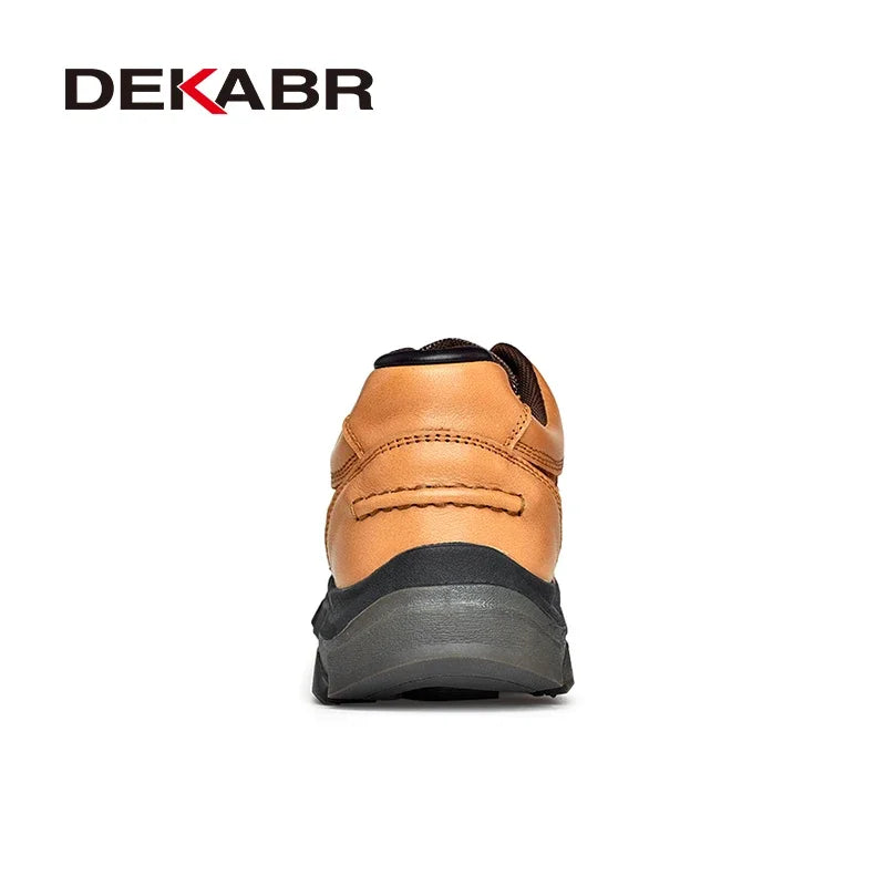 DEKABR New Man Genuine Leather Loafers Men Moccasin Sneakers Flat High Quality Causal Men Shoes Footwear Boat Shoes Size 38-45