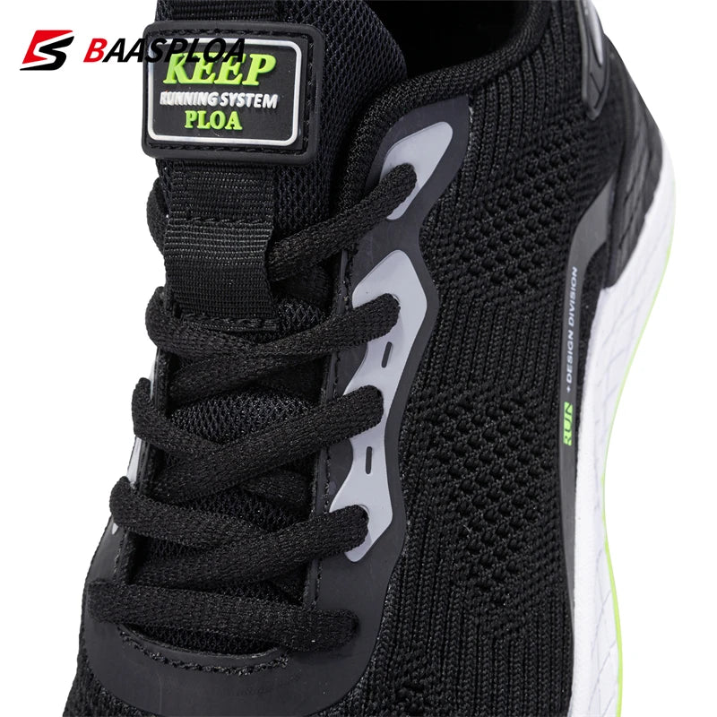 Baasploa Men Running Shoes Casual Lightweight Breathable Lace Up Sneakers Male Outdoor Non-Slip Jogging  Sports Tennis Shoes