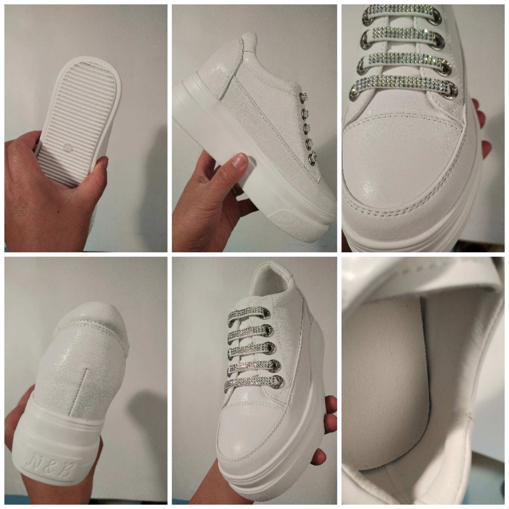 Fujin 8cm Platform Wedge Sneakers Women Shoes Genuine Leather Bling Bling Lace White Shoes Spring Autumn Summer Shoes Footwear