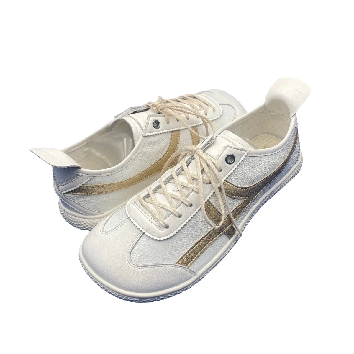 Tipsietoes Sprinng Autumn Genuine Leather Barefoot Sneaker Women Flat Soft Thin Out Sole Zero Drop Wider Toe Box Light Weight