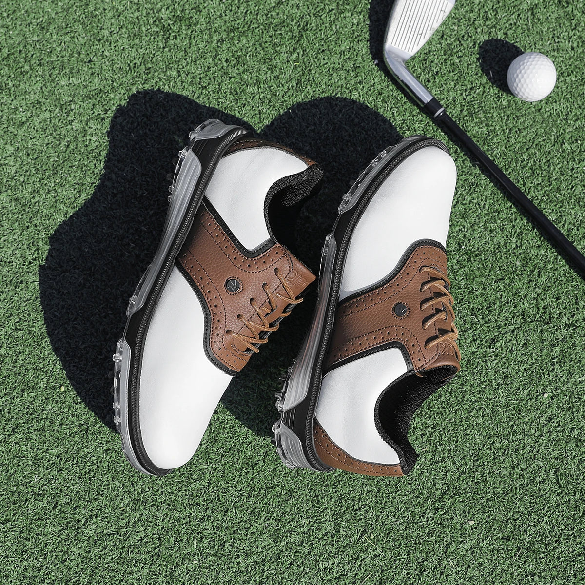 Golf Shoes waterproof Golfer Sport shoes Man Ankle Golf Sneaker supplies Golfing Shoes Non Slip Comfortable Walking Shoe white
