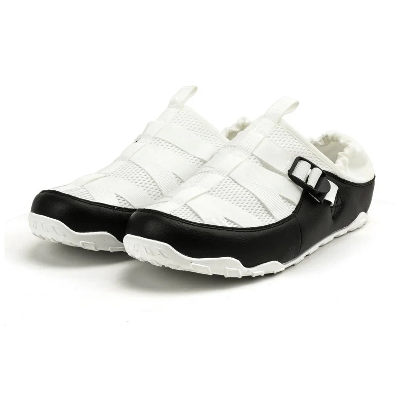 STRONGSHEN Men Casual Shoes Fashion Breathable Slippers Summer Half Slippers Non Slip Height Increase Shoes Classic Clogs Shoes
