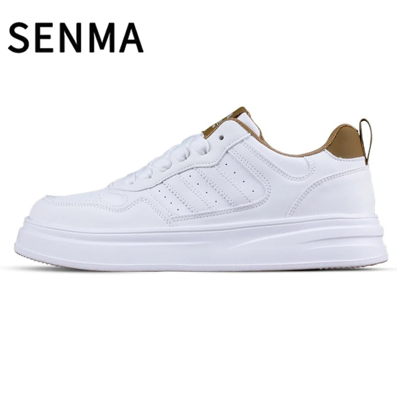 SENMA Unisex Casual Sneakers Skate Shoes Men's / Women's Sneakers Student Thick-soled Sports Casual Shoes Men White Sneakers