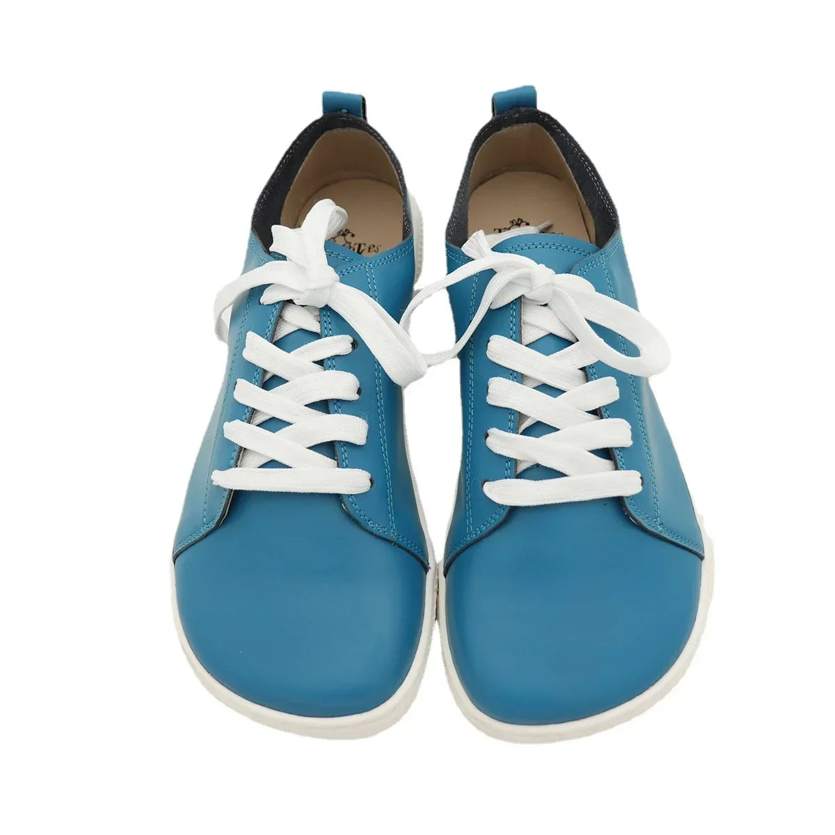 Tipsietoes 2025 Sprinng Barefoot Leather Sneaker For Women Flat Soft Thin Out Sole Zero Drop Wider Toe Box Flexible Light Weight