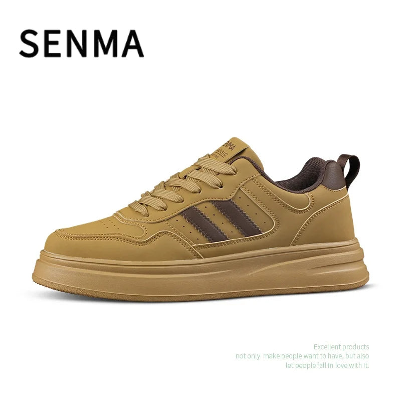 SENMA Men's Trendy Shoes Men's Shoes Breathable Thick Soled Leather Small White Shoes Fashion Board Shoes Couple Casual Shoes